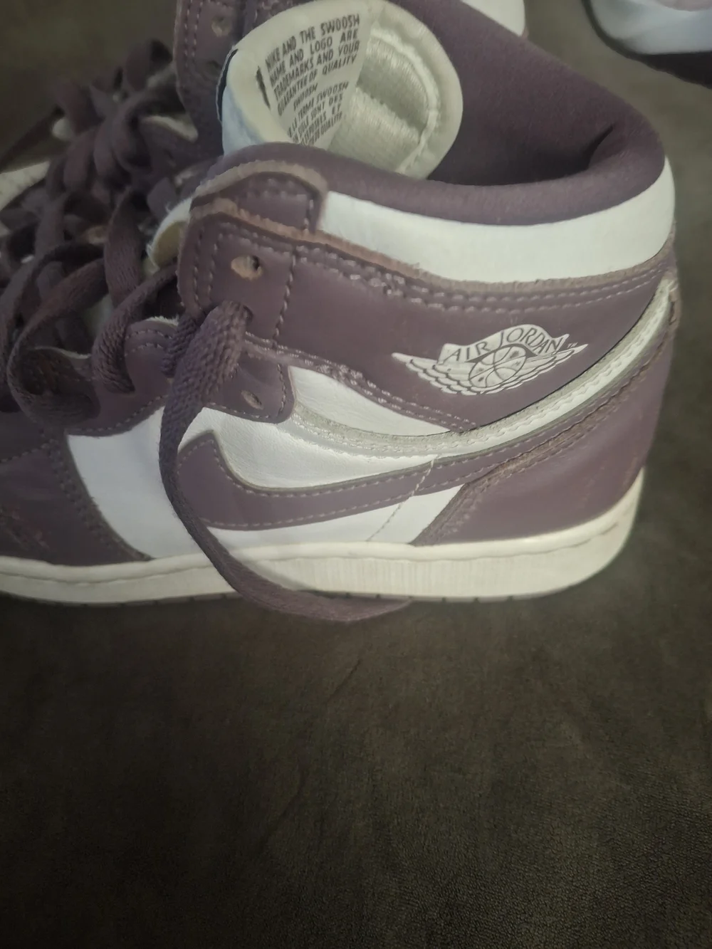 Nike Dunk High in White and Mauve